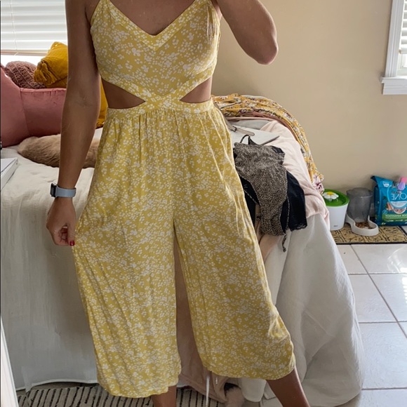 aerie Pants - Yellow Jumpsuit